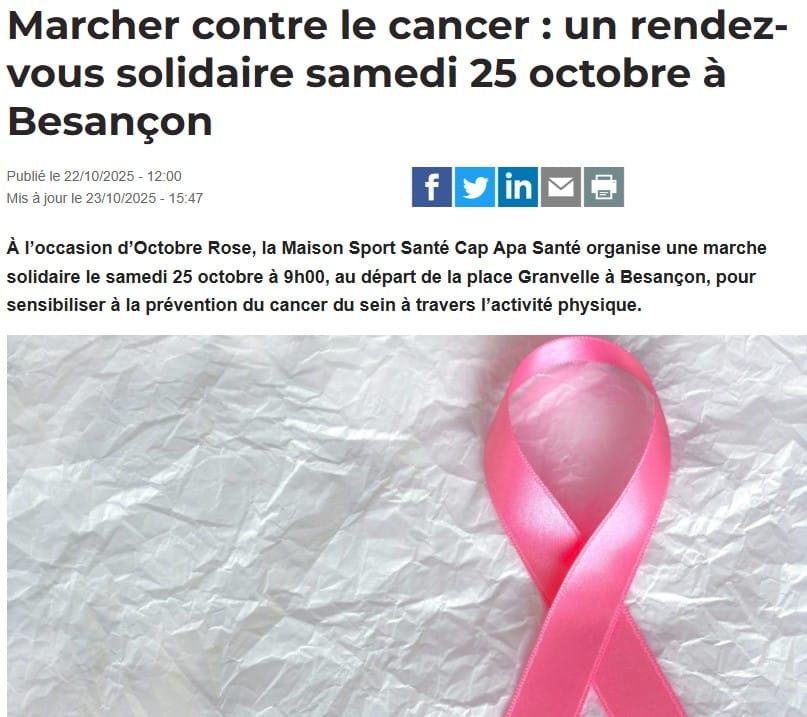 octobre rose - article ma commune